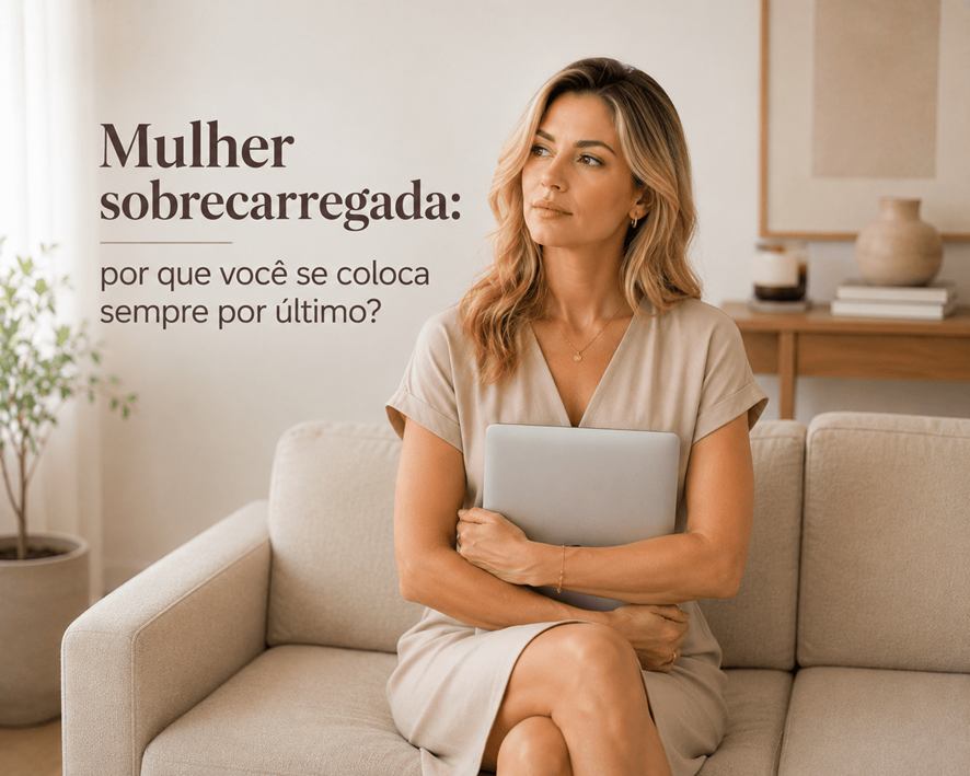 mulher sobrecarregada